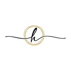 Letter H Beauty Initial Logo Template