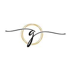 Letter G Beauty Initial Logo Template
