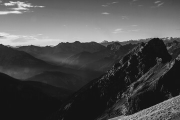 sunrise mountain range