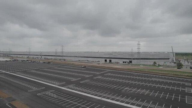 Tesla gigafactory in Austin Texas view 