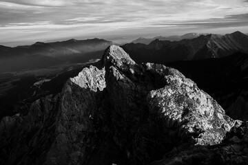 sunrise mountain range