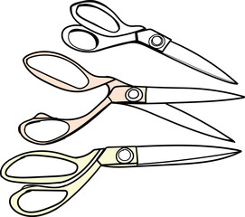 Hairdressing Scissors icon. Barber symbol silhouette isolated on white background. Vector illustration for Website page and mobile app design.