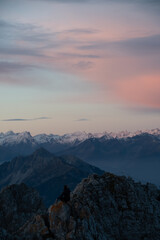 sunrise mountain range