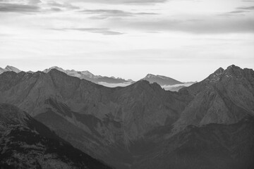 sunrise mountain range