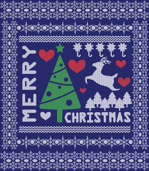 Christmas  colorful Winter Ugly Sweater Design 