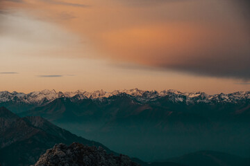 sunrise mountain range