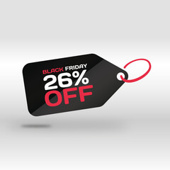 black friday tag sale icon promotion vector