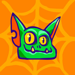 Monster. Cartoon of halloween character, halloween Vector illustration.