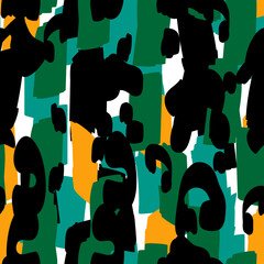 Rusty Leopard Vector Seamless Pattern. Yellow © Natallia