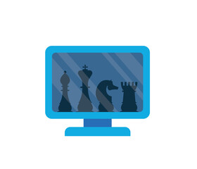 Strategy, icon. online chess game. editable vector.
