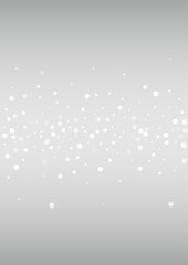 White Blizzard Vector Silver Background. Magic