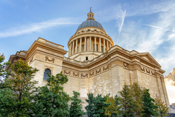 Pantheon building in Paris, France, located in Latin Quarter. Historical monument built in 18th century.