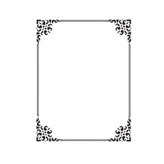 Frame, in the style of an ornament, Vector illustration eps 10, Art.	