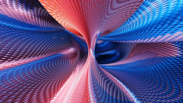 Abstract metal shine background swirl and connected to torus shape. Modern 3D animation