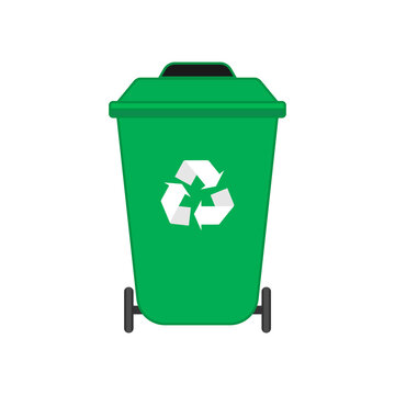 Garbage collection on a white background. Vector.