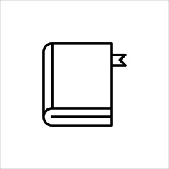 Book icon vector illustration on white background. color editable 