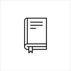 Book icon vector illustration on white background. color editable 