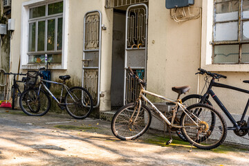 Fototapeta na wymiar A bicycle in Tai O