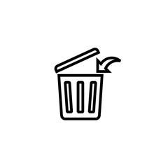Trash bin line icon