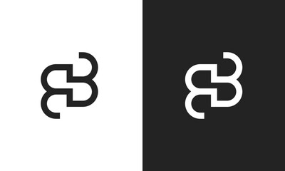 BB letter minimal and creative initials monogram logo