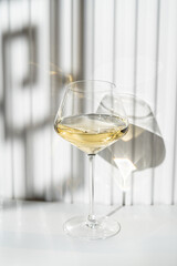 A glass of white wine