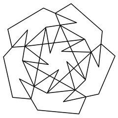 Abstract Geometric Line Art Polygon-5aa6