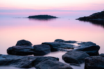 sunset over the sea. Pörkenäs, Finland