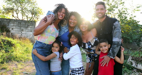 Hispanic family together, Brazilian south american people