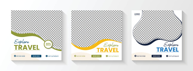 adventure social media post & travel promotion banner template online banner,social media,brand banner,post banner,instagram sale, travel social media post ad, travel social media post design, social 