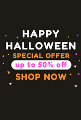 Halloween sale poster.Halloween banner