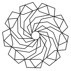 Abstract Geometric Line Art Polygon-9aa7
