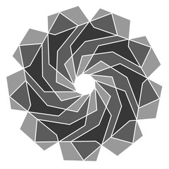 Abstract Geometric Monochrome Polygon-9aa7