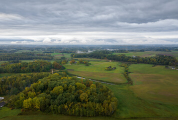 Fototapeta na wymiar Autumn in the countryside of Latgale