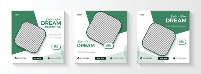 adventure social media post & travel promotion banner template advertising travel banner, travel agency banner design, travel ads banner, beach travel banner, adventure banner,