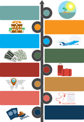 Fototapeta premium Elements for modern travel infographics for 8 positions