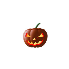 halloween pumpkin isolated on white
