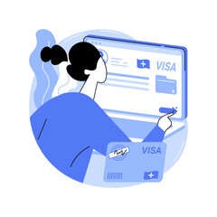 Visa application isolated cartoon vector illustrations.