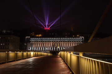 ville de Lyon pendant le festival des Lumières
