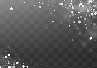 Winter Snow Vector Transparent Background.