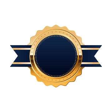 Premium Quality badge With Blue and Gold color