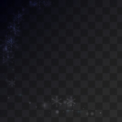 Silver Snow Vector Transparent Background. Xmas