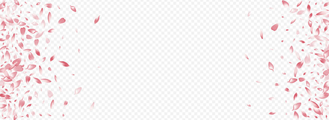 Red Peach Vector Panoramic Transparent