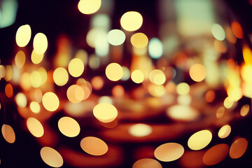 Bright Particles with Stars on blurred  Background. Stars of award. Smooth Bokeh and Shiny Particles. Using neural network for painting