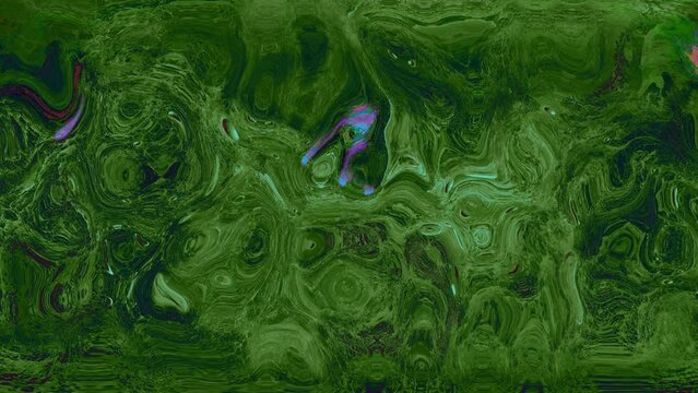 abstract water drops on green grass glossy liquid.