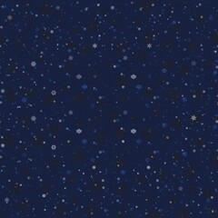 Obraz premium Christmas Snowflake Seamless Pattern. Blank textured effect backgrounds of a creative, bright, vibrant blue colour. 