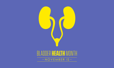 Vector illustration design concept of Bladder Health Month observed on every November
