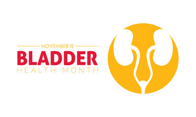 Vector illustration design concept of Bladder Health Month observed on every November