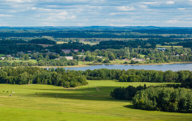 Auleja and Auleja lake in the countryside of Latgale.