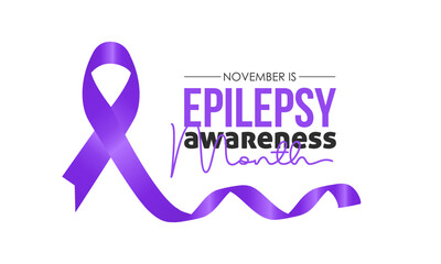 Vector illustration design concept of National Epilepsy Awareness Month observed on every November