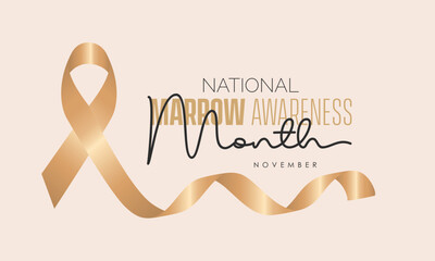 Vector illustration design concept of National Marrow Awareness Month observed on every November - obrazy, fototapety, plakaty